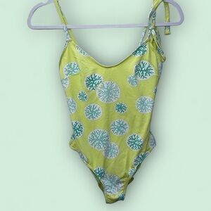 Manuel Canovas Women's Yellow Swimsuit with Sand
Dollar Print - Size 8/10 US